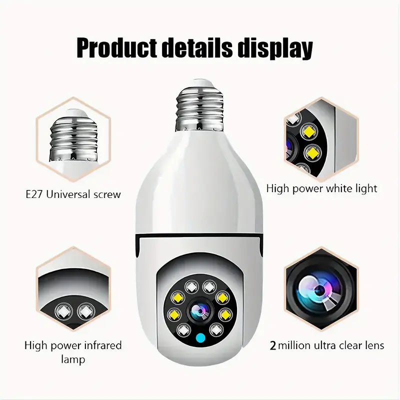 Smart WiFi CCTV Security Camera Bulb 💡📷 (Imported 🔥)