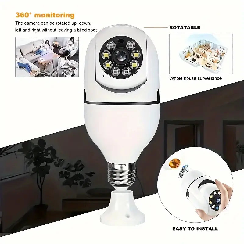 Smart WiFi CCTV Security Camera Bulb 💡📷 (Imported 🔥)