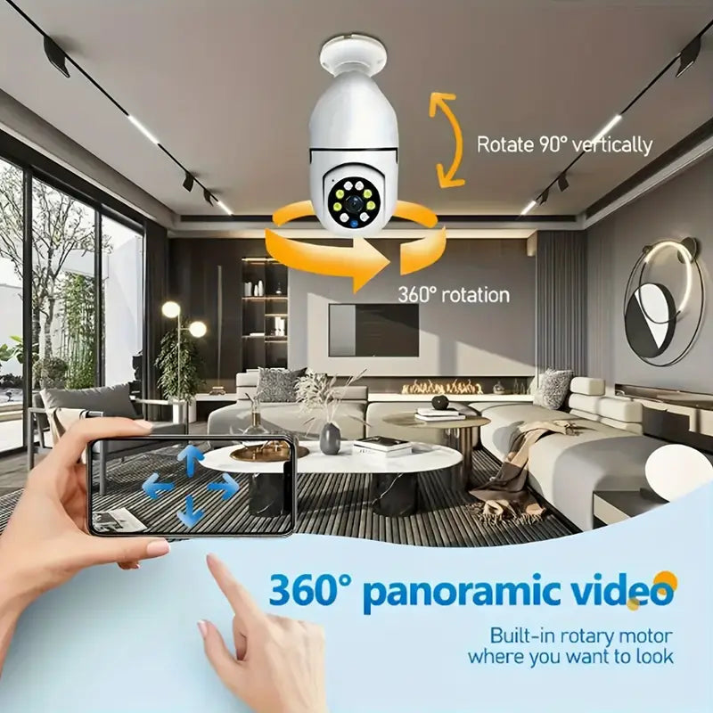 Smart WiFi CCTV Security Camera Bulb 💡📷 (Imported 🔥)