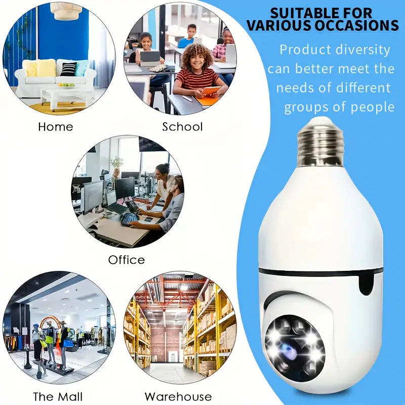 Smart WiFi CCTV Security Camera Bulb 💡📷 (Imported 🔥)